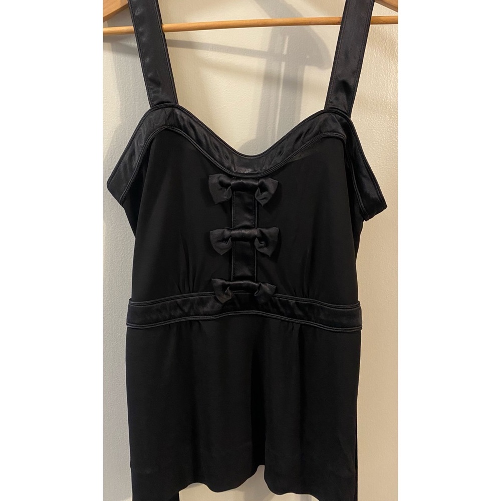 Marc by Marc Jacobs Pinup Witchy Coven Glam Layer Bow Silk Tank